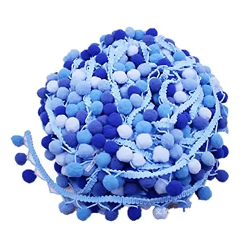 Produktbild: Operitacx 5 ball trimmen bänder zum nähen Bommelband pompon borte house decoration schmuckherstellung schmücken Kränze Ballfransenbesatz Kugel trimmen Miniatur Kranz Zubehör Quaste Schleife