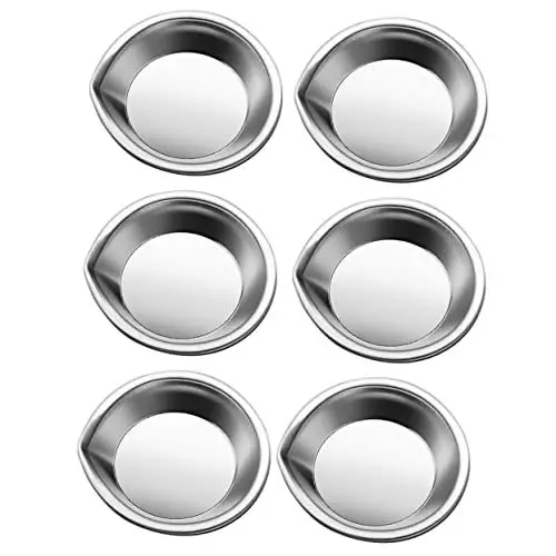 Produktbild: Operitacx 6St Umgekehrte Mund Palette Wasserpulver Make-up-Mischen aus Metall Farbmischpalette Stainless Steel Zeichentabletts für Kinder Aquarelltablett Rostfreier Malteller Multifunktion