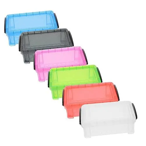 Produktbild: 6er Set Mini Aufbewahrungsboxen Mit Deckel Aus Kunststoff, Stapelbare Bunte Organizer FüR Schmuck, Perlen, Bastelbedarf Und Kleinteile