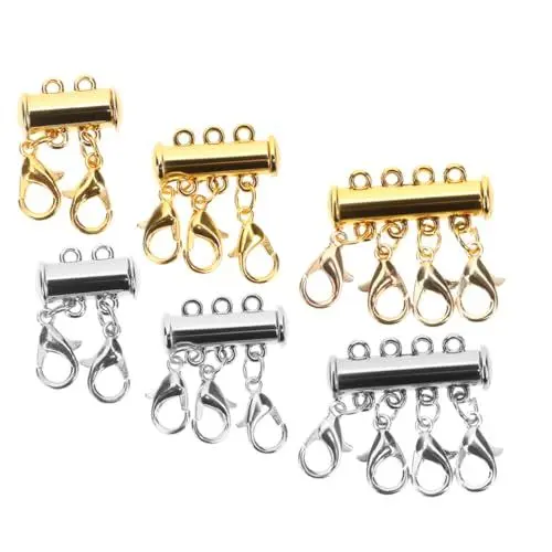 Produktbild: Operitacx 6st Magnetische Verbindungsschnalle Kettenverschlüsse Für Lagenlook Magnetverschluss Magnetischer Halskettenverschluss Kettenverbinder Halskettentrenner Zinklegierung