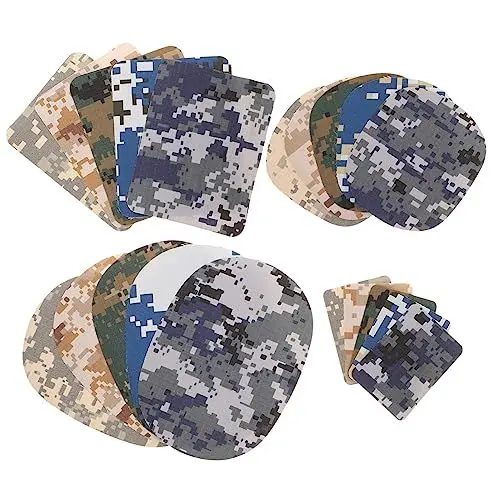 Produktbild: Operitacx 80 Stk Tarnflecken Hemdjacke Bedruckte Jeans Tragbare Patches Flicken Für Campingkleidung Outdoor-jacke Camo-patch Werkzeug Zum Messen Der Strickstärke Polyester Abzeichen Feld