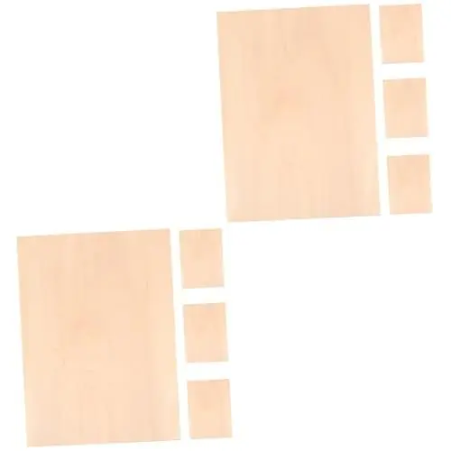 Produktbild: Operitacx 8 Blatt Holzschneidebrett Unbemalte Holzausschnitte DIY Holzscheiben Bastelrohlinge Holzschild Bastelholzbretter Holzornamente Zum Basteln DIY Bastelausschnitte DIY Holz