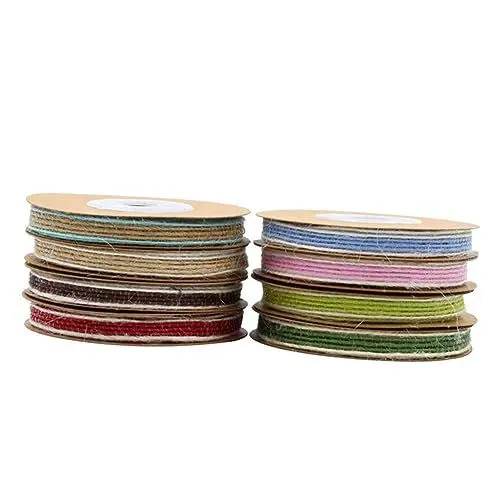 Produktbild: Operitacx 8 Rollen 5 Geschenkbänder anhänger spriegel pendant kleist hochzeitsdeco hochzeit party hohzeitdeko breite Sackleinenbänder Sackleinenband geschenkband Hochzeitsband Hanfbänder
