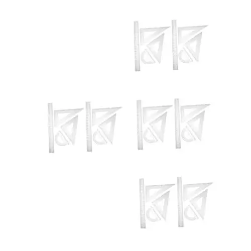 Produktbild: Operitacx 8 Sätze Dreieckslineal dreieckiges lineal Dreieck Lineal dreieckig geometrisch Taschenlineal durchsichtiges Kunststofflineal Plastiklineal Lineal p.s Transparent