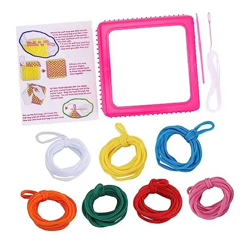 Produktbild: Operitacx 8 Stk elastischer Kordelstricker Bausatz Webstuhl für Kinder Handwerk liefert Gunst Webstuhl Bausatz Slackline-Kit Spielzeug Seil Zubehör für Strickarbeiten Weben einstellen