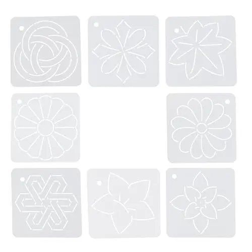 Produktbild: Operitacx 8 Stück Patchwork Schablone Patchwork Schablone Nähschablone Stickschablone Stickschablone Malschablone Nähschablone Quilt Schablone Quilt Schablone