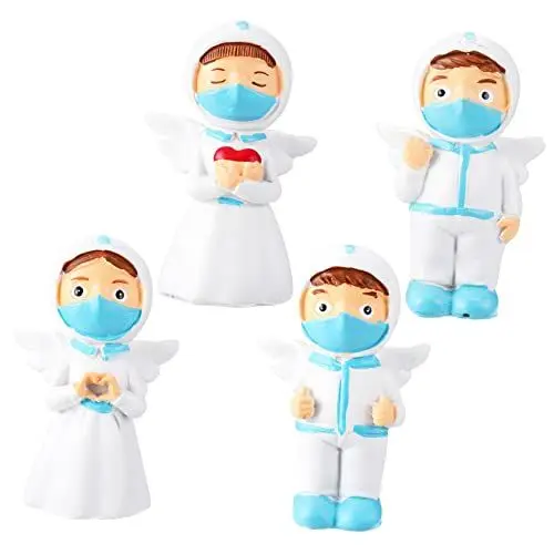 Produktbild: Operitacx 4stücke Teiliges Resin Dekoration Niedliche Arzt Und Krankenschwester Figuren Für Home Büro Für Und Tischdeko Verschiedene Gesten Für Liebe Und Ermutigung