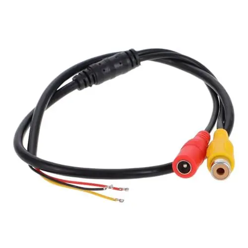 Produktbild: Operitacx Automotive Rückfahrkamerakabel Polig Rca Dc Steckverbinder für Bus Heckleitung und Auto Stereosysteme Stabile Signalübertragung Langlebiges Kabel für Rückfahrkamera und Bus