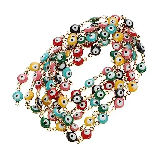 Produktbild: Operitacx Charms-Armbänder Augenkette Auto Zubehör Schmucklinie Rostfreier Stahl Teufels Auge Handbuch Armbänder