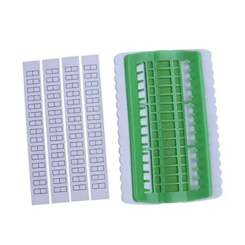 Produktbild: Operitacx Stickgarn-Organizer 30 Fadenkarten für Kreuzgarn Grünes PVC-fadenhalter-Set