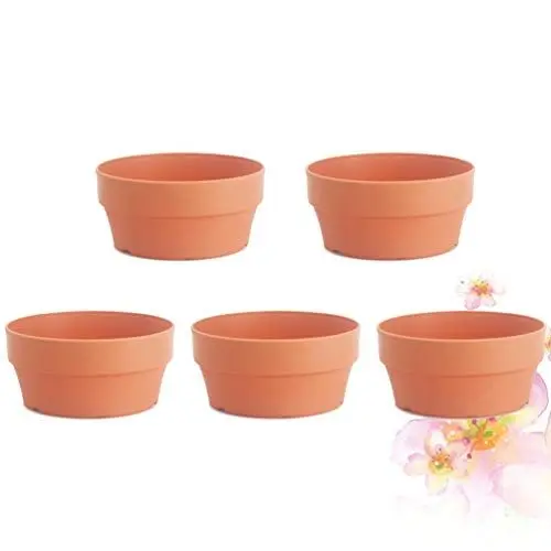 Produktbild: Operitacx Flacher Blumentopf 6Pcs Tont? für Pflanzen Gro?e Terrakotta Pflanzentopf 16 cm Kaktusblüten T? Sukkulente Pflanzer für DIY Blumenbecken