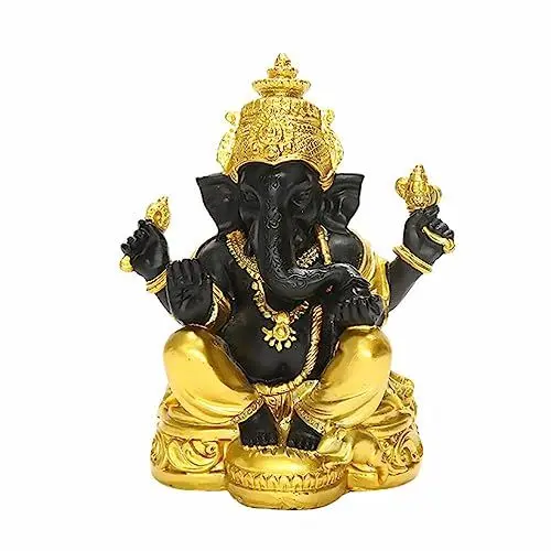Produktbild: Operitacx Hindu Elefantengott Skulptur, Buddha Figur, Indische Deko Elefant Statue, Statue Buddha Figur für Indien Tempel Artikel Indische Meditation Yoga Altar Dekoration