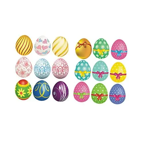Produktbild: Operitacx Hasen-Sticker Kinder-Sticker Kinder-Bulk 2 Stück Ablösbare Wand-Sticker -Sticker -Fenster-Sticker Eier Dekorieren Applikation Kinderzimmer Tapete Kleinkind