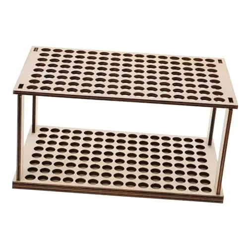 Produktbild: Operitacx Holz Pinselhalter mit Fächern für Malutensilien Eleganter Organizer für Künstler Stabiler Test Tube Rack Abnehmbar für Unterwegs Langlebig und Funktional