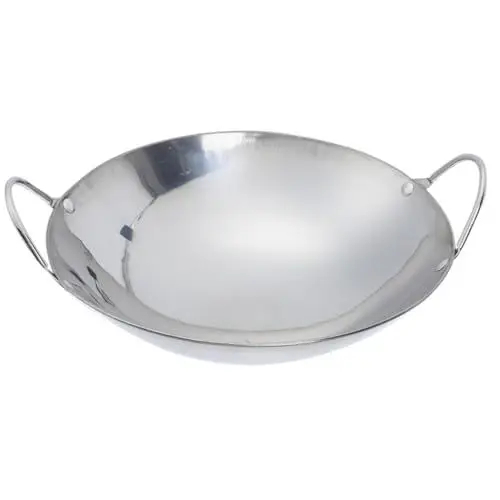 Produktbild: Operitacx Induktion Topf -Wok-Rührpfannen Antihaft-Pfanne Flacher Chinesischer Wok-Hot-Topf Mit Doppelgriff Küchenkochgeschirr Für Induktionsgasherd 9 Zoll Wokpfanne Metall