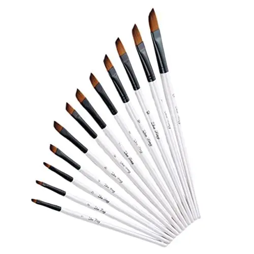 Produktbild: Operitacx Komplettes Malpinsel-Set Nylonhaar-detailpinsel Holzgriff Für Aquarell Öl Acryl
