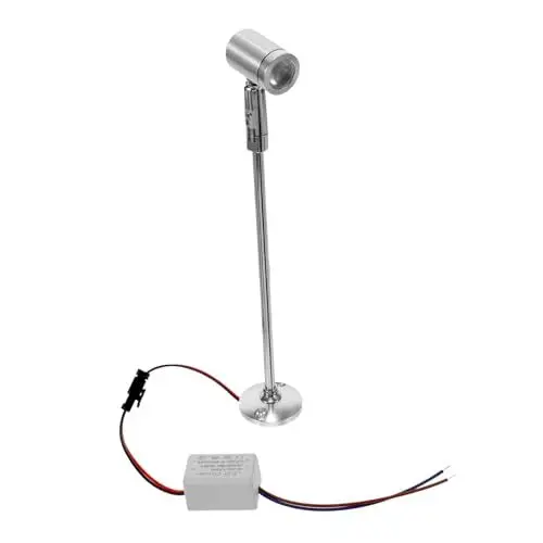 Produktbild: Operitacx Led Schrankstrahler 3w 21cm Hoch Silber Für Innenbereich Tragbar Dimmbar Vitrinenbeleuchtung Für Schmuck Küchen Und Schränke