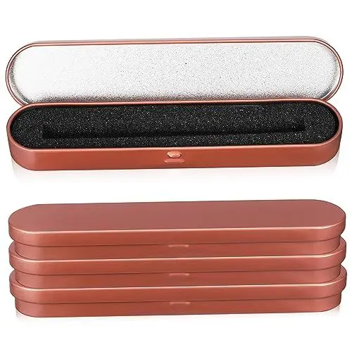 Produktbild: Operitacx Schmuck 4Er-Box Kugelschreiber-Etui Hartes Feder Goldener Stifthalter Stylus-Etui Stylus-Stiftetui Federmäppchen Hartes Gold-Stiftehalter Kugelschreiber Blechdose Büro