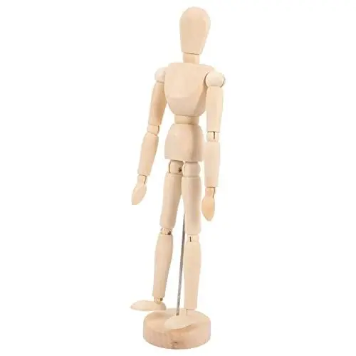 Produktbild: Operitacx Holzfigur Modell Für Zeichenkünstler Bewegliche Gelenkpuppe Aus Holz Künstlerfigur Für Skizzen Und Dekoration Schreibtisch Oder Nachttisch
