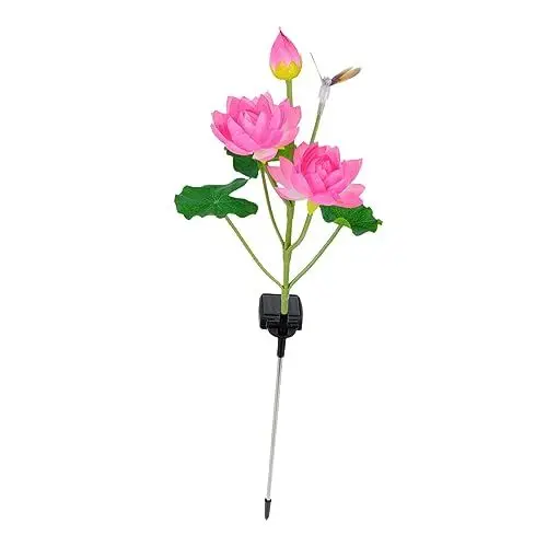 Produktbild: Operitacx Solar Lotus LED Gartenlicht Farbwechselnde Kreative Solarleuchte für Garten und Rasen Dekorative Außenbeleuchtung für Warme und Langlebig