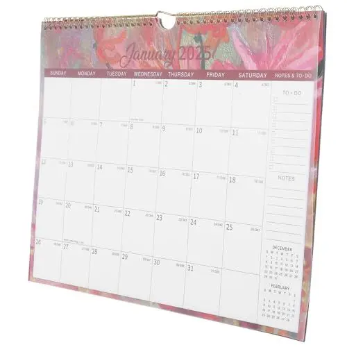 Produktbild: Operitacx Tischkalender 2025 Großer Monatlicher Wandkalender 12 Monats-Hängekalender Akademischer Planerkalender Flip-Kalender Für Heimbüro-Dekoration C