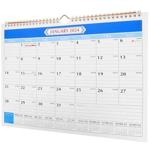 Produktbild: Operitacx Wandkalender für 2024–2025. Filigraner Monatskalender Zum Aufhängen für Notizen und Veranstaltungsplanung.