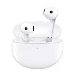 Produktbild: OPPO Enco Air2 kabellose Kopfhörer, Wiedergabezeit mit Lade-Case: bis zu 24 Stunden, Rauschunterdrückung, Bass Boost, Game Modus, Touch- + Tap-Steuerung, Gewicht: 3,5 g pro Earbud, Bluetooth 5.2, weiß