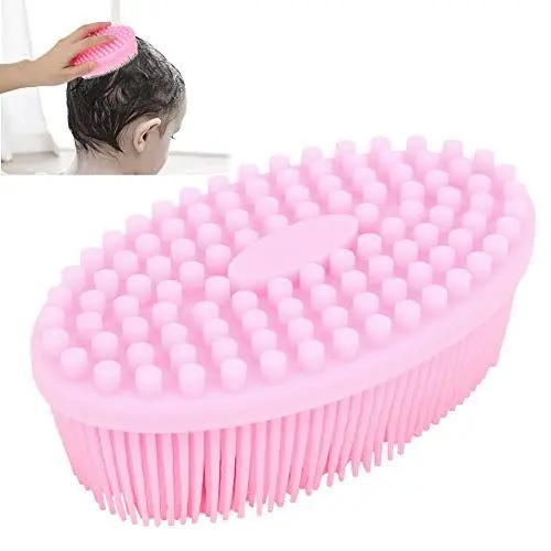 Produktbild: OPPWONG Baby-Kopfhautwäscher, Silikon-Baby-Shampoo-Bürste, Baby-Badebürste, Haarbürste für Neugeborene, Baby-Haarbürste, Kopfhautbürste für Neugeborene, Baby-Kopfwäscher für Babys (Rosa)