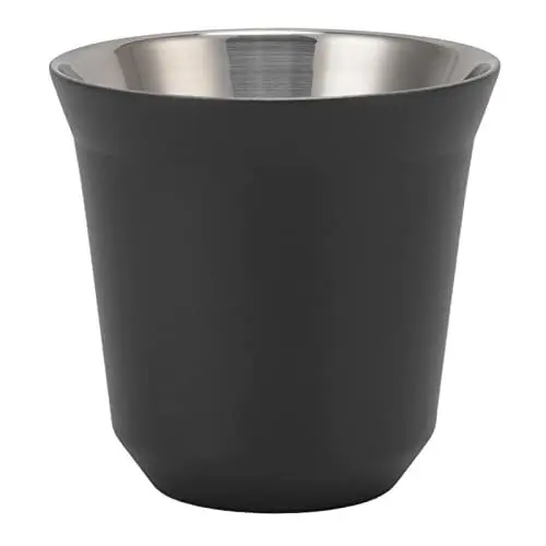 Produktbild: OPPWONG Edelstahl-Kaffeetasse, Doppelwandige Edelstahl-Kaffeetasse, Thermo-Kaffeetasse, Thermo-Isolierbecher für Zuhause, Café, Camping (80 ml)