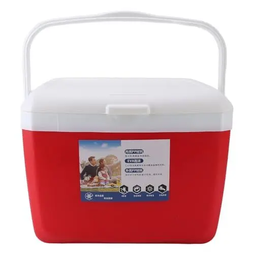 Produktbild: OPPWONG Isolierter Kühler, 13 L, Tragbare Kühlbox, Camping-Kühler, Eistruhe, Auslaufsicherer Outdoor-Kühler mit Tragegriff für Strand, Getränke, Camping, Picknick, Angeln, Boot, Grillen