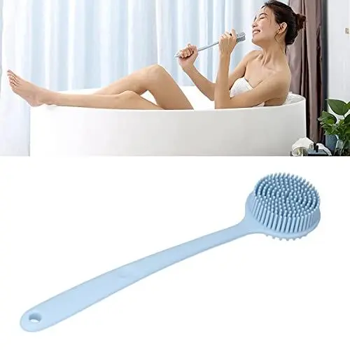 Produktbild: OPPWONG Rückenwäscher für die Dusche, Silikon-Rückenbürste, Badebürste, Langer Griff, Körperwäscher, Körperbürste, Duschbürste, Rückenwäscher, Doppelseitiger Rückenkratzer für Männer und
