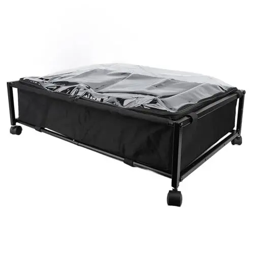 Produktbild: OPPWONG Unterbett-Aufbewahrung mit Rollen, Oxford-Stoff, Rollbar Unter Bettschubladen, Kleideraufbewahrung Unter Bettschubladen, Schlafzimmer-Organizer für Kleidung, Schuhe, Spielzeug,