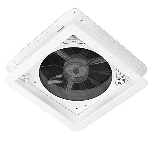 Produktbild: OPPWONG Wohnmobil-Dachventilator, Wohnmobil-Entlüftungsventilator, ABS, 2-Wege-Luftbelüftung, Wohnmobil-Deckenventilator mit Fernbedienung für Wohnmobil, Wohnwagen, Bus, Badezimmer (24V