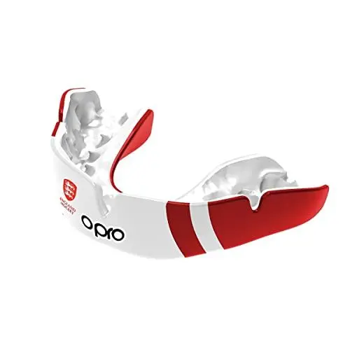 Produktbild: OPRO Instant Custom-Fit Mundschutz, Zahnarzt-Mundschutz mit revolutionärem Käfig für ultimativen Komfort, Schutz und Passform, Zahnschutz für Rugby, Boxen, Hockey, MMA (England Hockey, Erwachsene)
