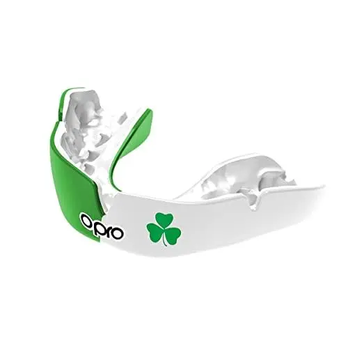 Produktbild: OPRO Instant Custom-Fit Mundschutz, revolutionäre Anpassungstechnologie für ultimativen Komfort und Schutz, Zahnschutz für Rugby, Boxen, Hockey, Kampfsport (Kleeblatt, Erwachsene)