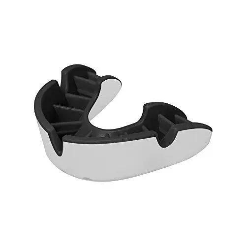 Produktbild: OPRO Silver Level Mundschutz | Gum Shield für Rugby, Hockey und andere Kontaktsportarten (Erwachsene, Weiß)