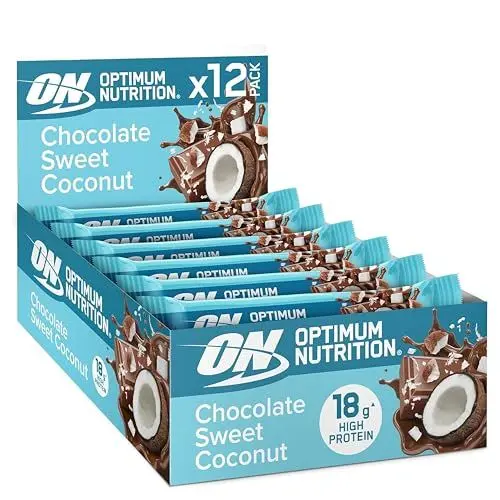 Produktbild: Optimum Nutrition Chocolate Sweet Coconut Protein Riegel, 12 x 59 g