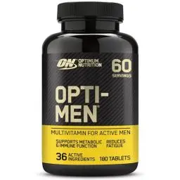 Produktbild: Optimum Nutrition Opti-Men Multivitamin-Nahrungsergänzungsmittel für Männer mit Vitamin D, Vitamin C, Vitamin B6 und Aminosäuren, geschmacksneutral, 60 Portionen, 180 Kapseln