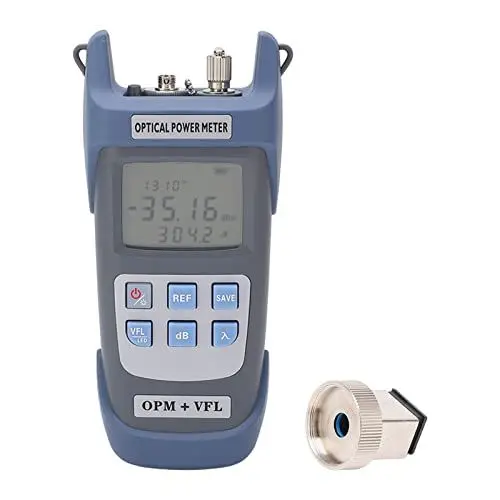 Produktbild: Optischer Leistungsmesser mit Roter Lichtquelle und FC-Adapter Tragbarer Glasfaserkabeltester Optisches Testgerät mit LED-Licht für die Kommunikationstechnik, die 50 MW Repariert