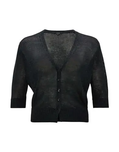 Produktbild: OPUS Damen Strickjacke | Cardigan DORIFA Regular aus Leinen Mix Coal Blue, 42