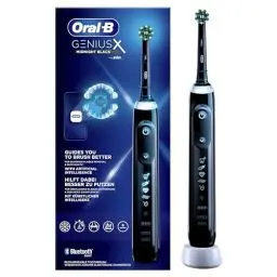 Produktbild: Oral-B Genius X Elektrische Zahnbürste/Electric Toothbrush, 6 Putzmodi für Zahnpflege, künstliche Intelligenz & Bluetooth-App, Geschenk Mann/Frau, Designed by Braun, schwarz