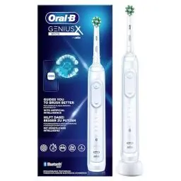 Produktbild: Oral-B Genius X Elektrische Zahnbürste/Electric Toothbrush, 6 Putzmodi für Zahnpflege, künstliche Intelligenz & Bluetooth-App, Geschenk Mann/Frau, Designed by Braun, weiß