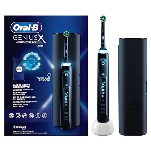 Produktbild: Oral-B Genius X Midnight Black mit Reiseetui, Schwarz, 1 Stück (1er Pack)