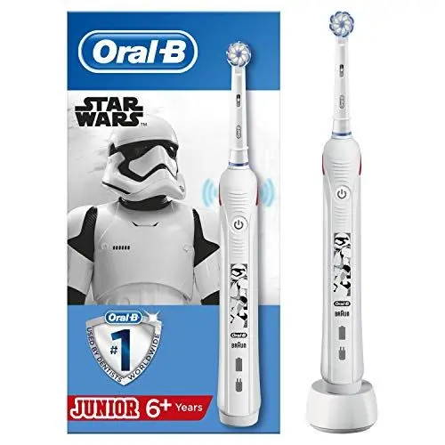 Produktbild: Oral-B Junior Elektrische Zahnbürste/Electric Toothbrush für Kinder ab 6 Jahren, 2 Putzmodi für Zahnpflege, Designed by Braun, Star Wars