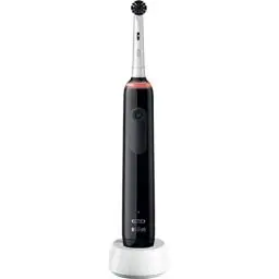 Produktbild: Oral-B PRO 3 3000 Pure Clean Elektrische Zahnbürste/Electric Toothbrush, mit 3 Putzmodi und visueller 360° Andruckkontrolle für Zahnpflege, Borsten mit Aktivkohle, Designed by Braun, schwarz