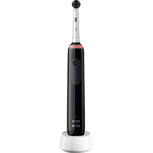 Produktbild: Oral-B PRO 3 3000 Pure Clean Elektrische Zahnbürste/Electric Toothbrush, mit 3 Putzmodi und visueller 360° Andruckkontrolle für Zahnpflege, Borsten mit Aktivkohle, Designed by Braun, schwarz