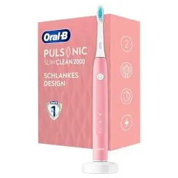 Produktbild: Oral-B Pulsonic Slim Clean 2000 Elektrische Schallzahnbürste/Electric Toothbrush, 2 Putzmodi für Zahnpflege und gesundes Zahnfleisch mit Timer, Geschenk Mann/Frau, Designed by Braun, grau