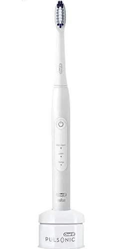 Produktbild: Braun Oral-B 4210201233879 Pulsonic Slim One 2000 Elektrische Schallzahnbürste für weißere Zähne in 2 Wochen, 1 Aufsteckbürste, weiß