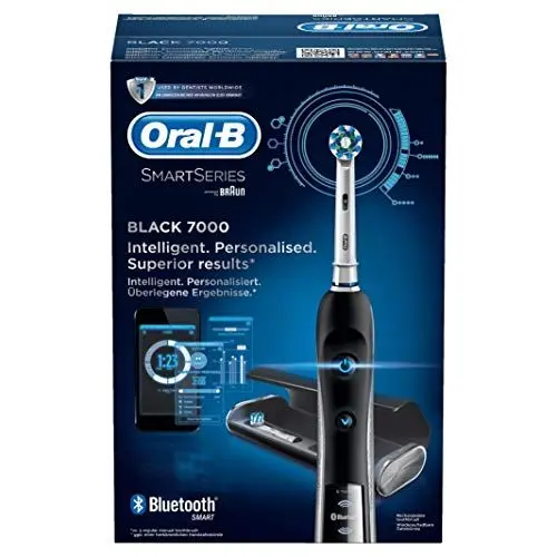 Produktbild: Oral-B SmartSeries 7000 elektrische Zahnbürste, mit Timer und fünf Aufsteckbürsten, schwarz
