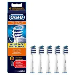 Produktbild: Oral-B TriZone Aufsteckbürsten für elektrische Zahnbürste, 5 Stück, mit innovativer 3-Zonen-Tiefenreinigung